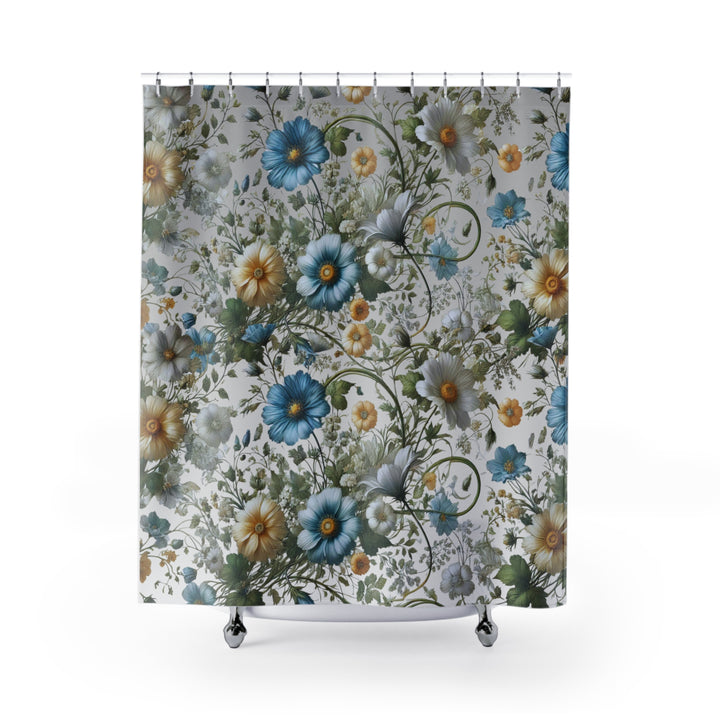 Blue Beauty Shower Curtain