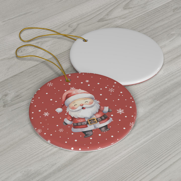 Santa Claus Ceramic Ornament,