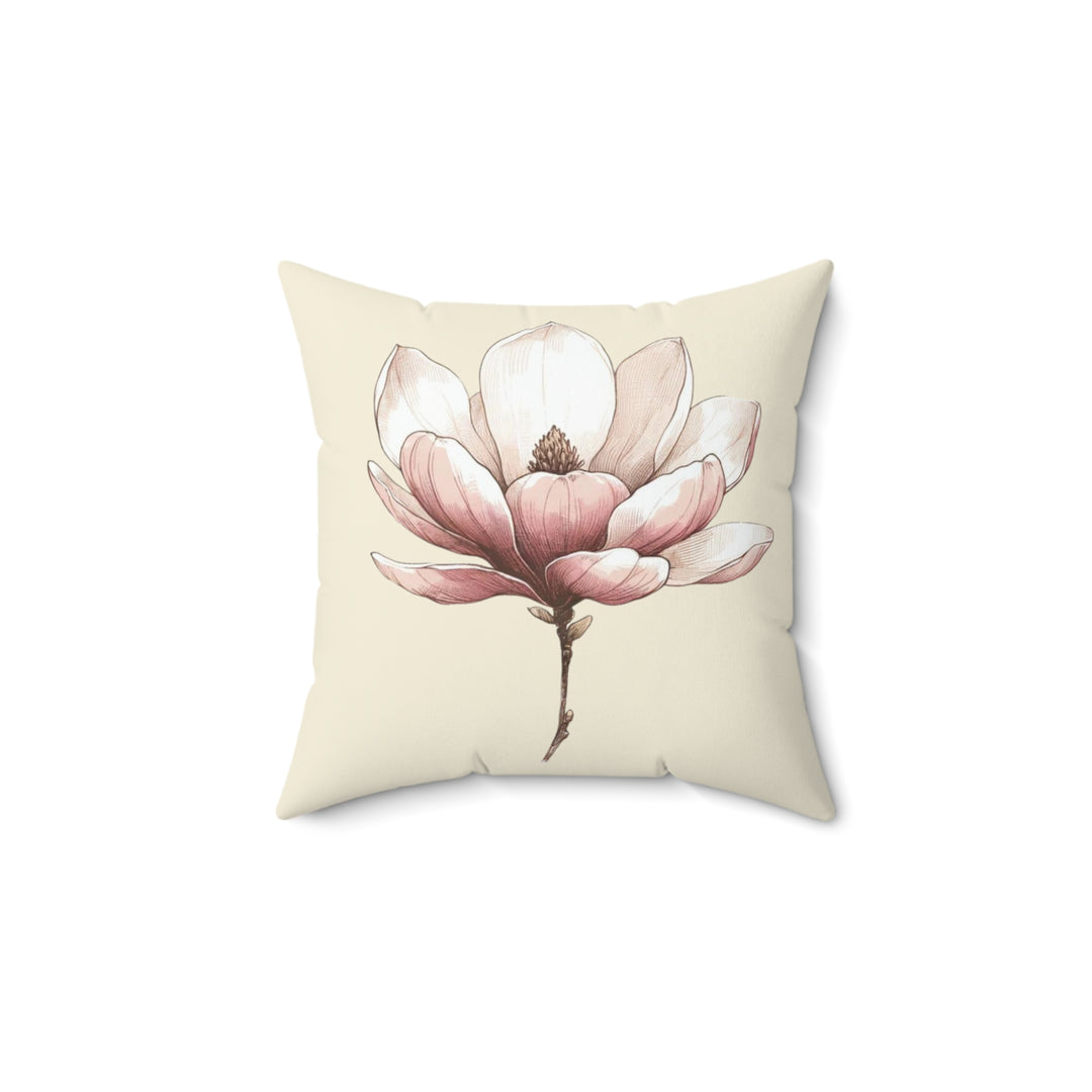 Magnolia Faux Suede Square Pillow