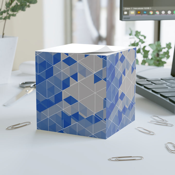 Geometric Blues Note Cube