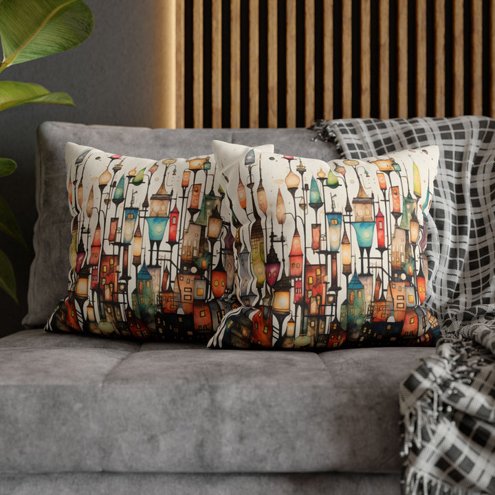 Whimsical City Lights Pillow Case