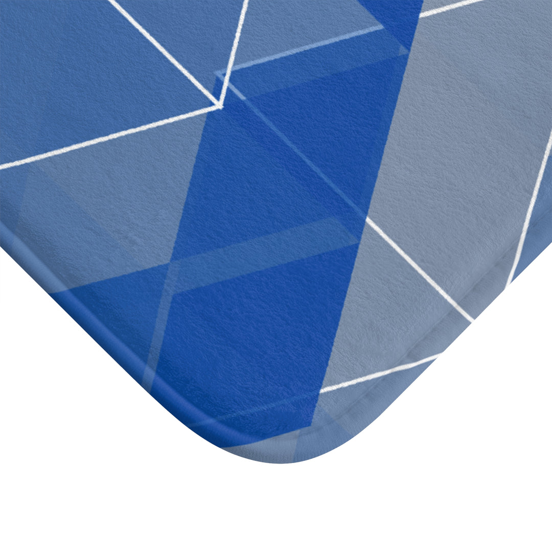 Blue GeometricBath Mat