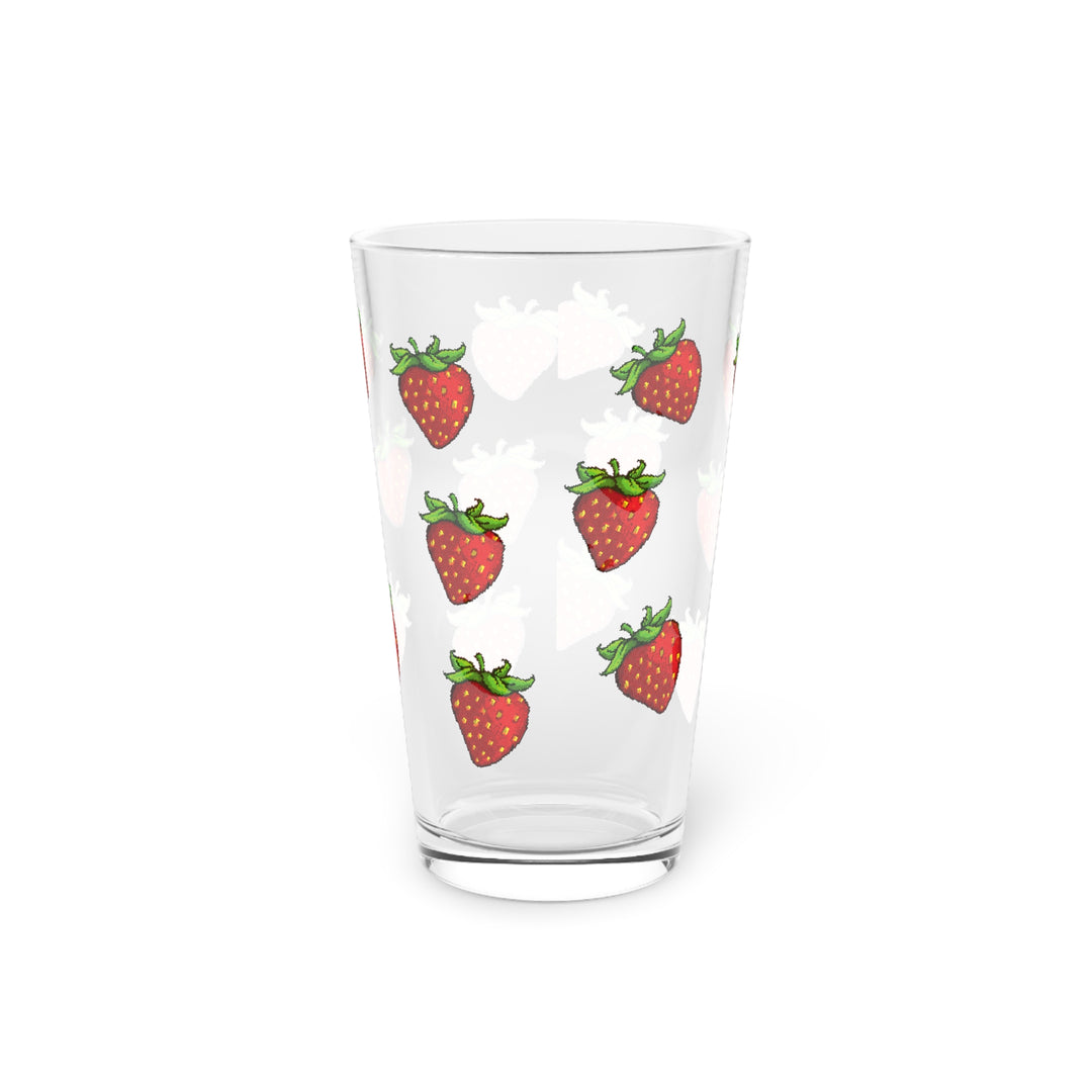 Strawberry Pint Glass, 16oz