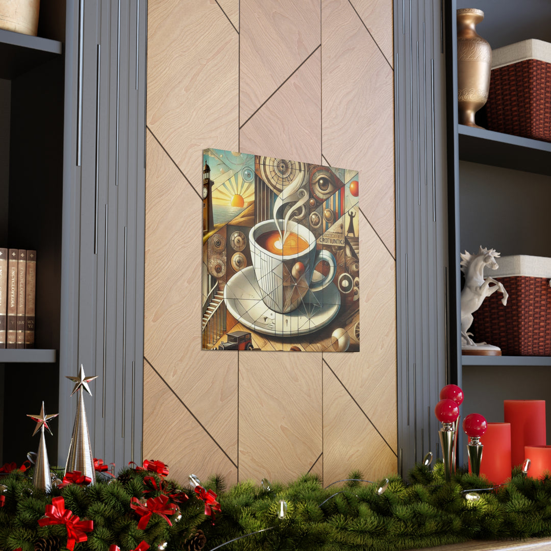 Abstract Coffee Time Canvas Gallery Wraps