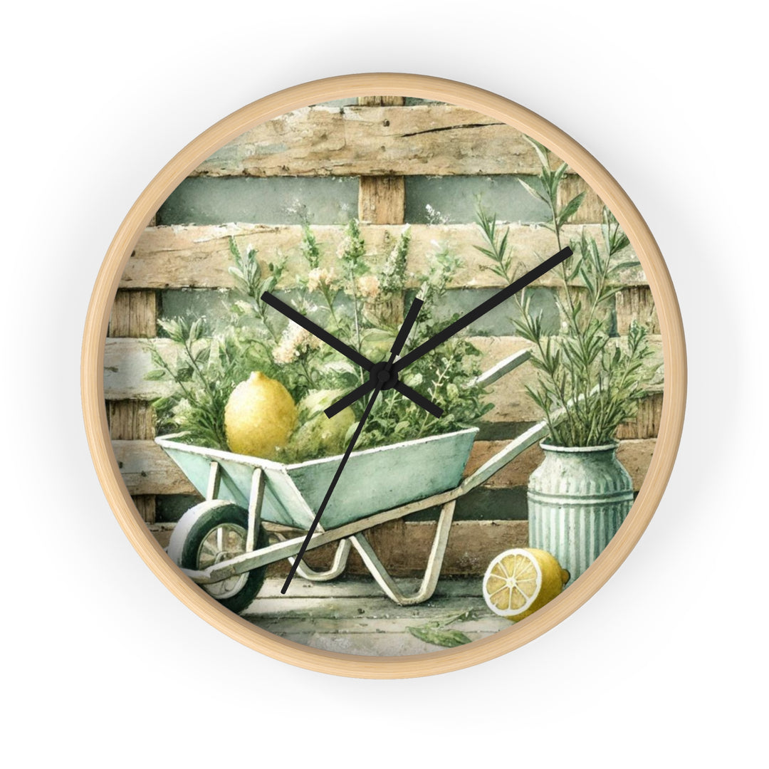 Herbs and Lemons Wall Clock