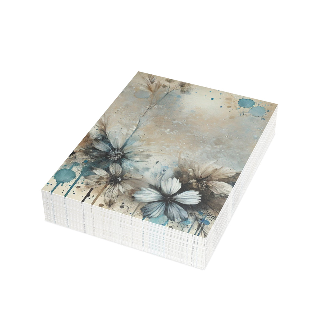 Painted Flowers Postcard Bundles (envelopes included)