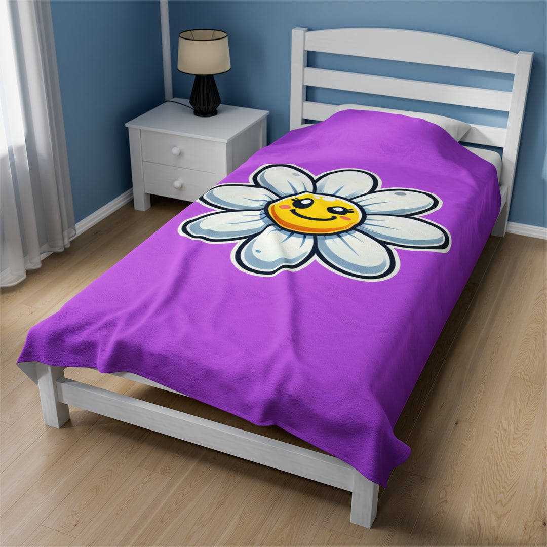 Daisy Velveteen Plush Blanket