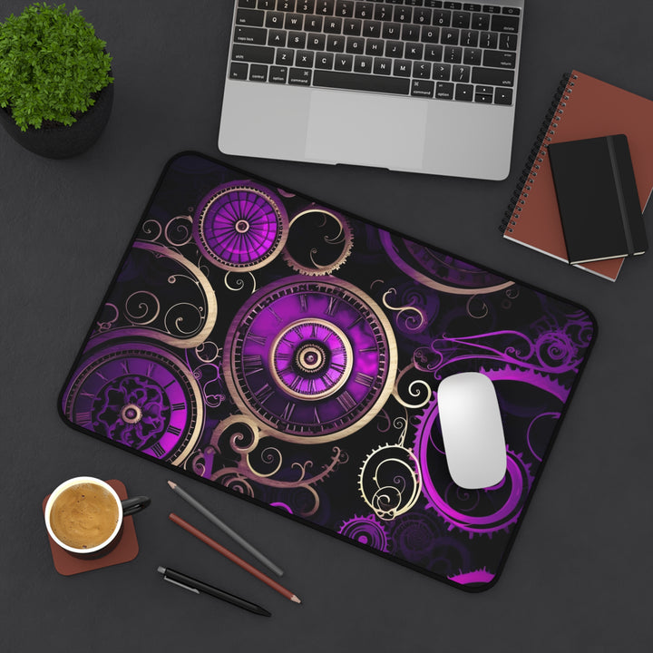 Purple Gears Desk Mat