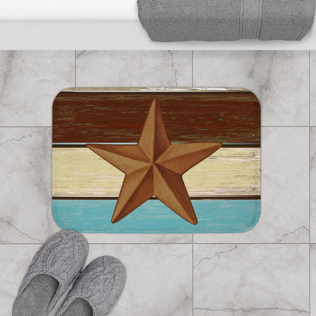 Rustic Star Bath Mat