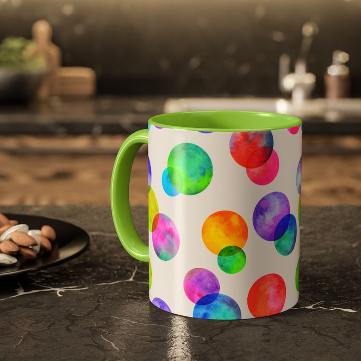 Polka Dot Colorful Mugs, 11oz