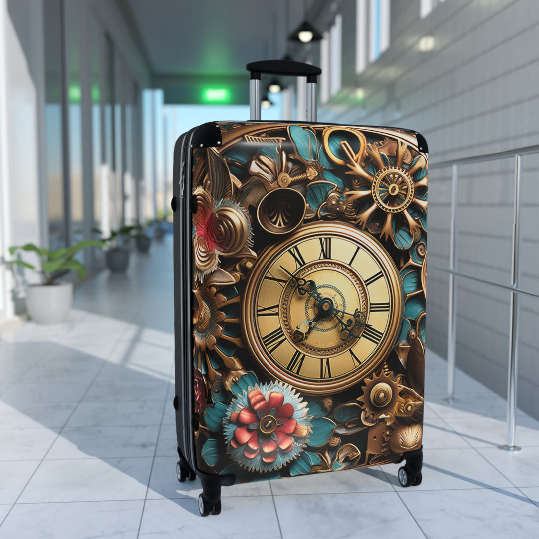 Steam Punk Flowers Suitcase