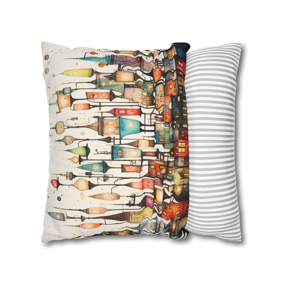 Whimsical City Lights Pillow Case