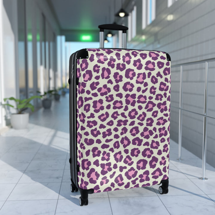 Pink Leopard Suitcase