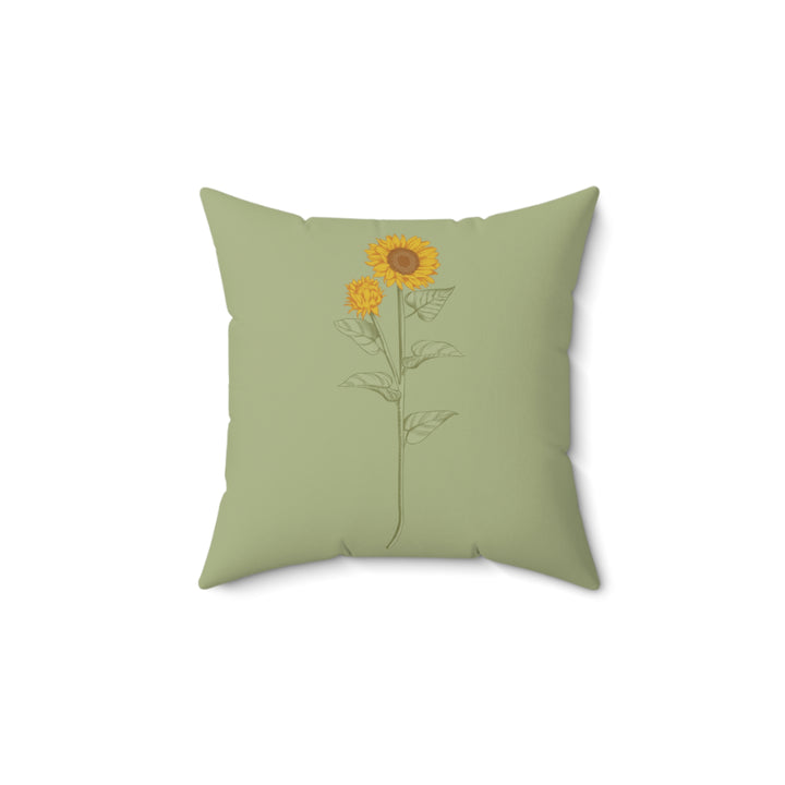 Sunflower Spun Polyester Square Pillow