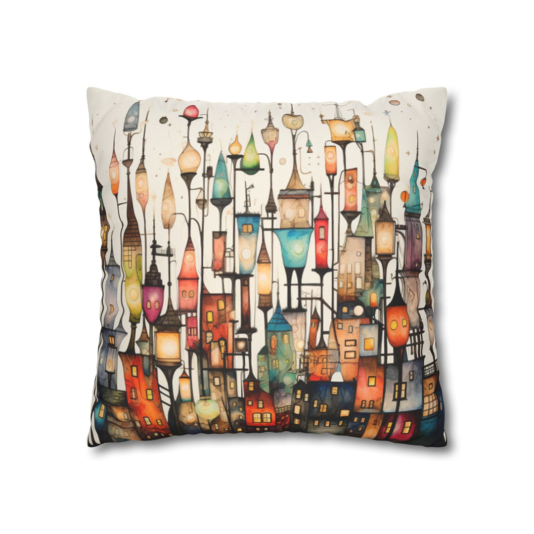 Whimsical City Lights Pillow Case