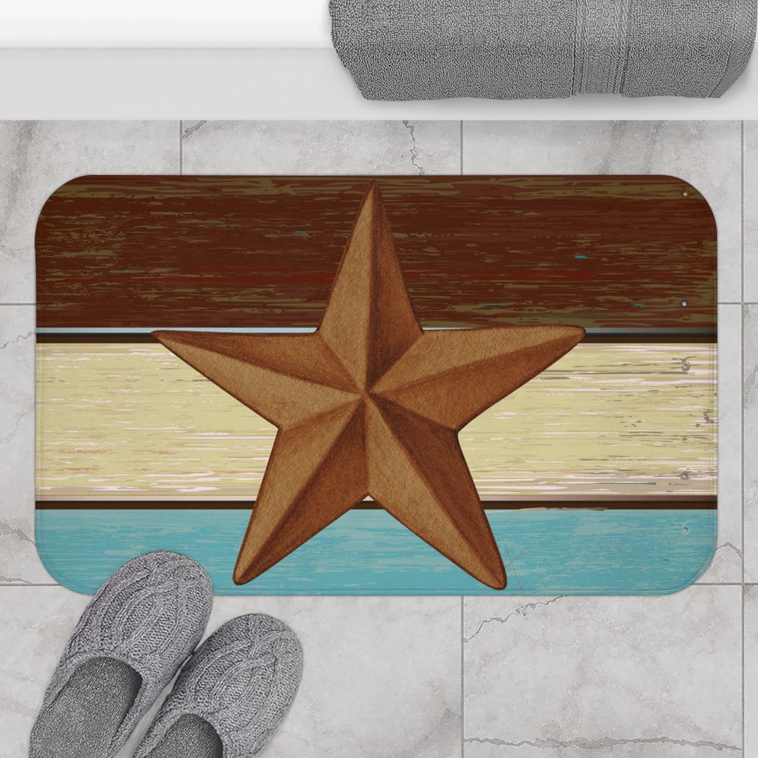 Rustic Star Bath Mat