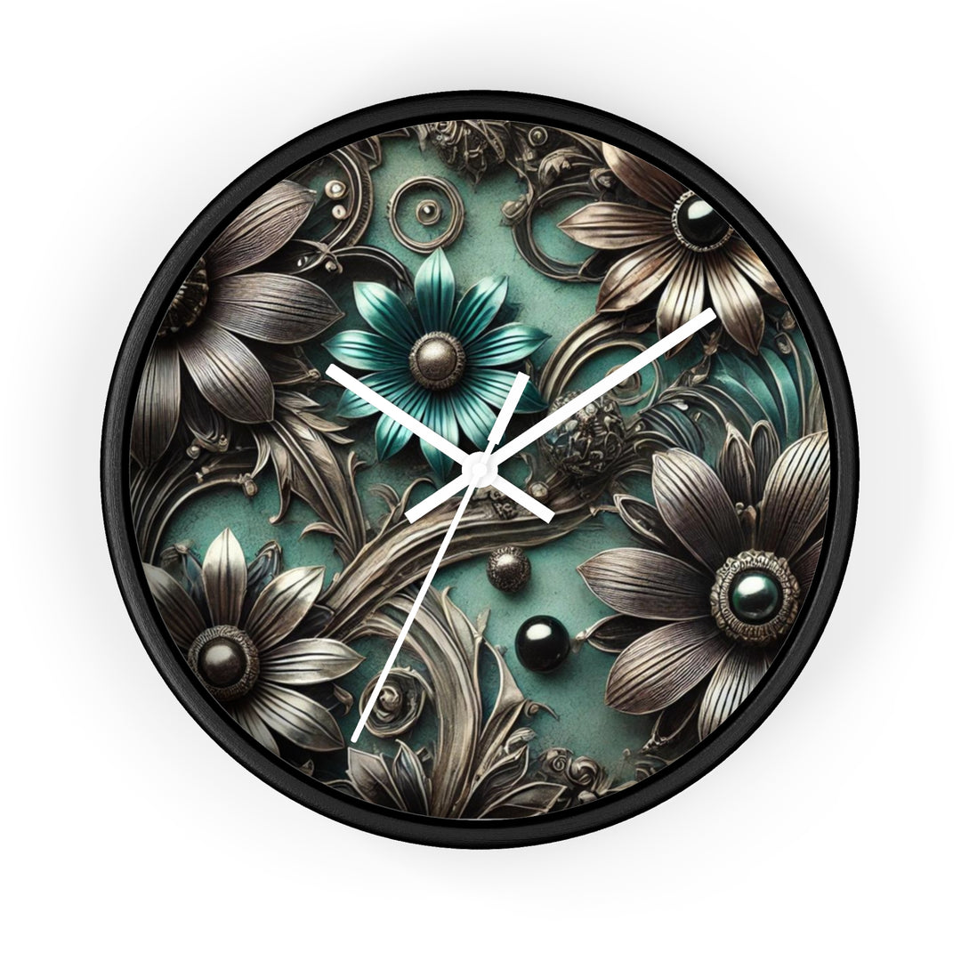 Mechanical Flowers Wall Clock