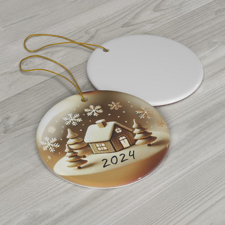 Snow Globe Ceramic Ornament