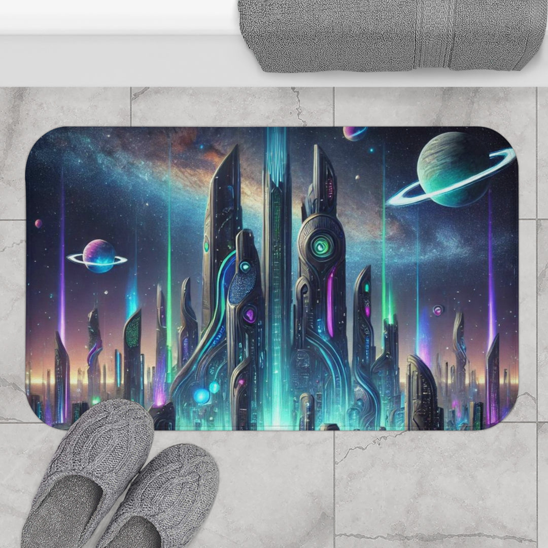 Alien City Bath Mat