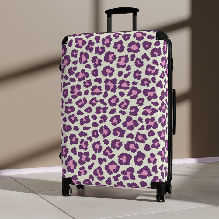 Pink Leopard Suitcase