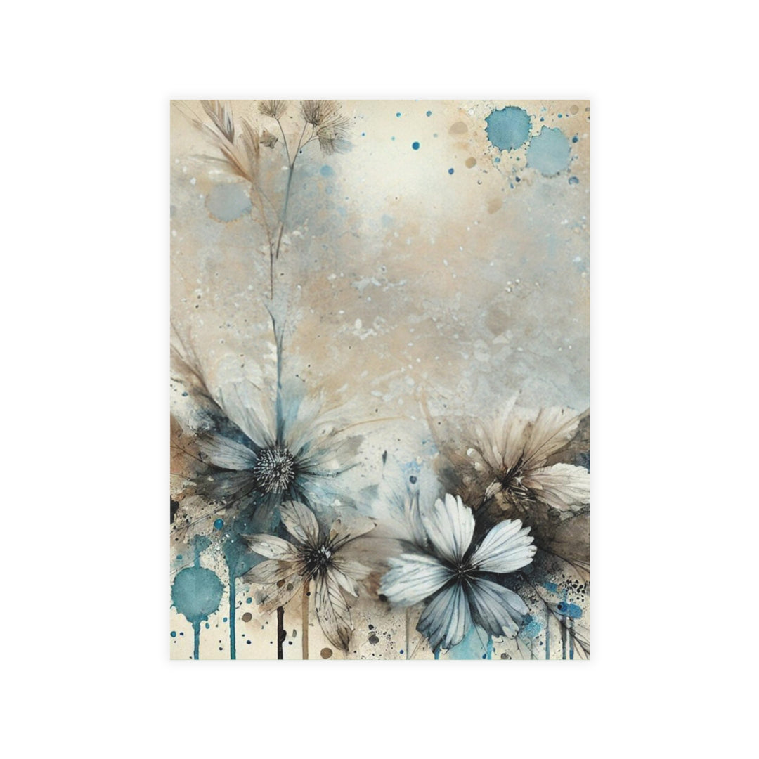 Painted Flowers Postcard Bundles (envelopes included)