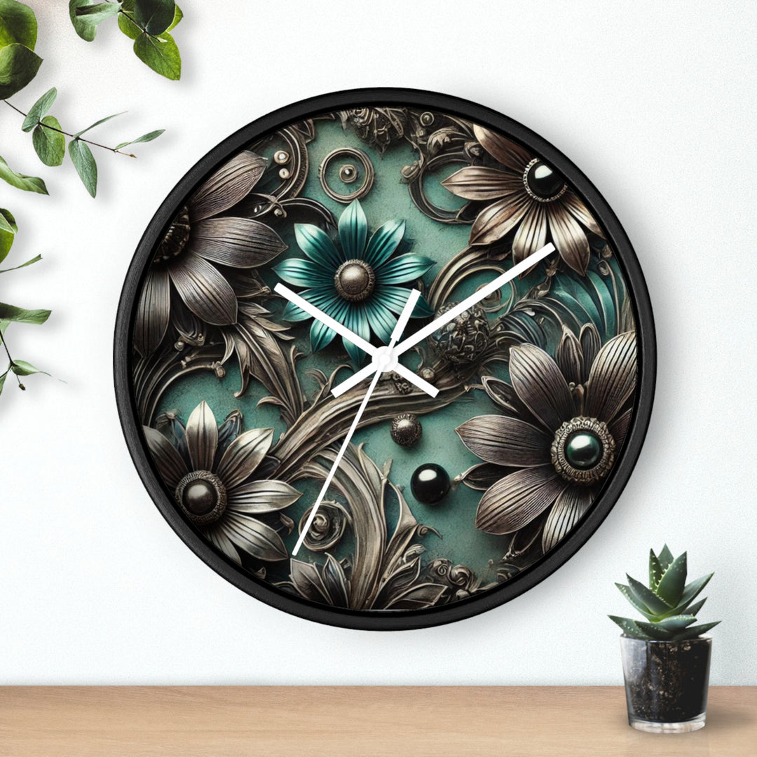 Mechanical Flowers Wall Clock