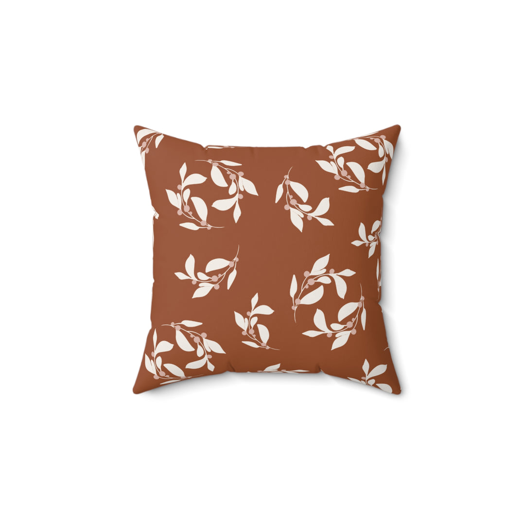 Warm Home Faux Suede Square Pillow