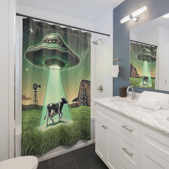 Alien Abduction Shower Curtains