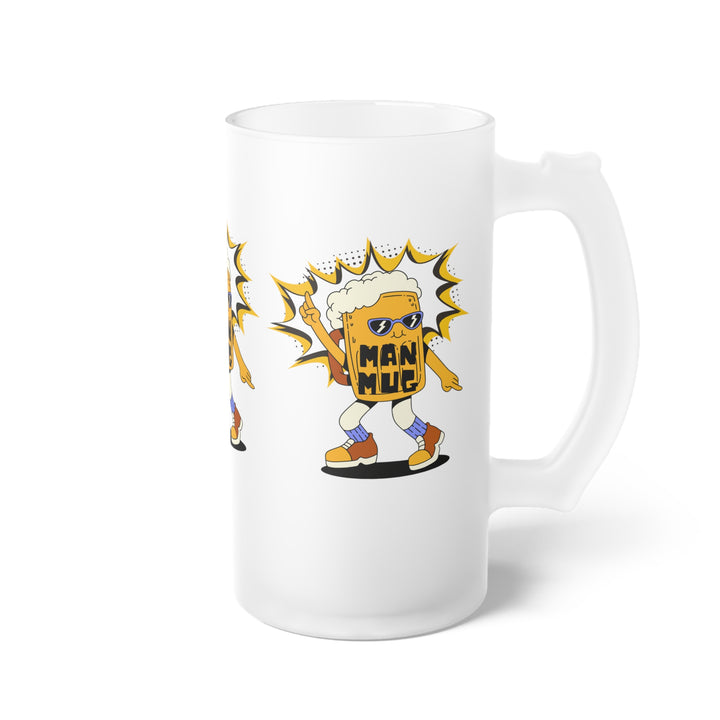 Man Mug Frosted Glass Beer Mug