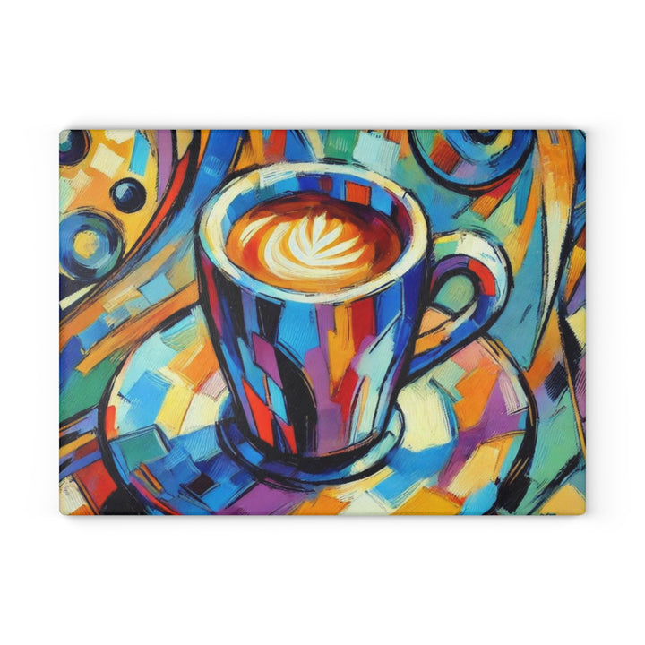 Coffee Time Glass Cutting Board