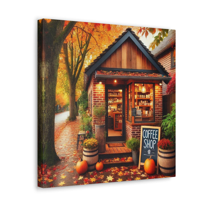 Fall Coffee Shop Canvas Gallery Wraps