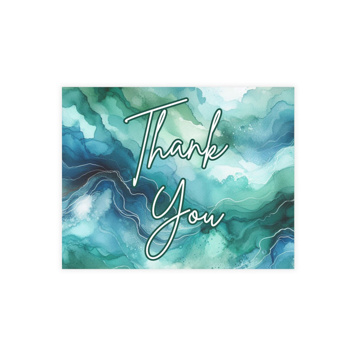 Teal Watercolor Thank You Postcard Bundles (envelopes included)