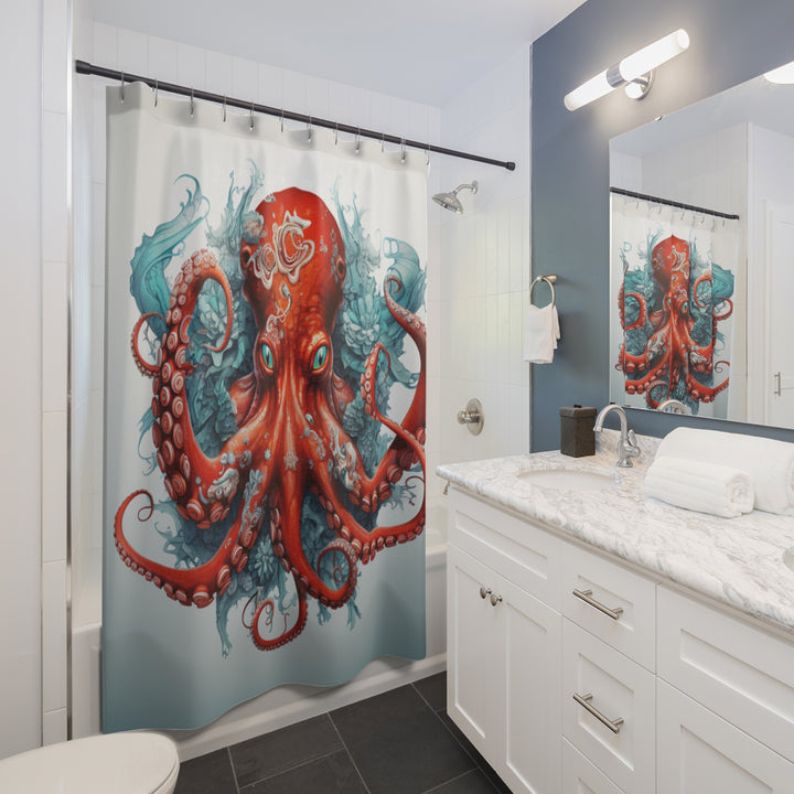 Wild Fierce Octopus Shower Curtain