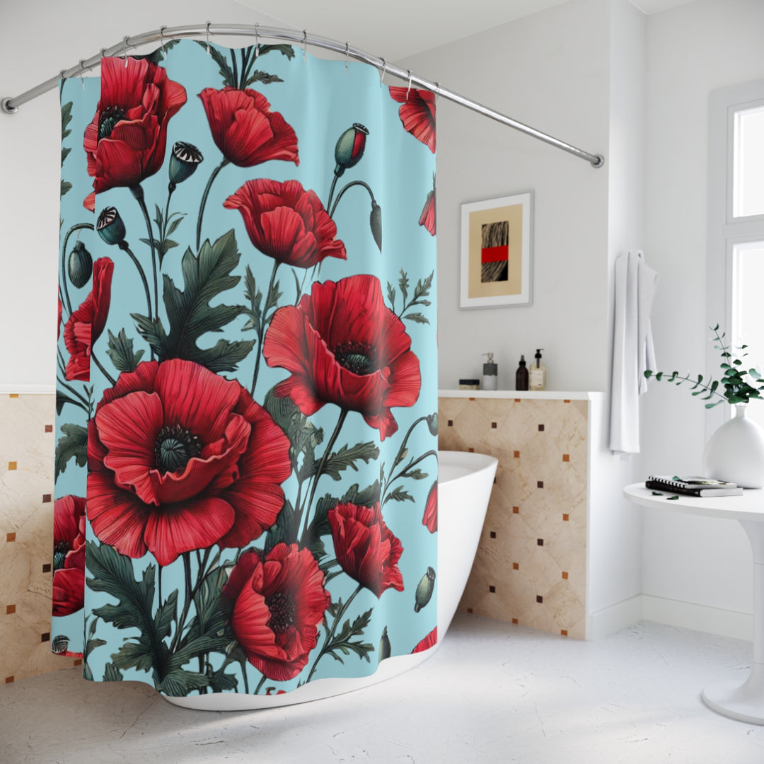 Poppy Blooms Shower Curtains