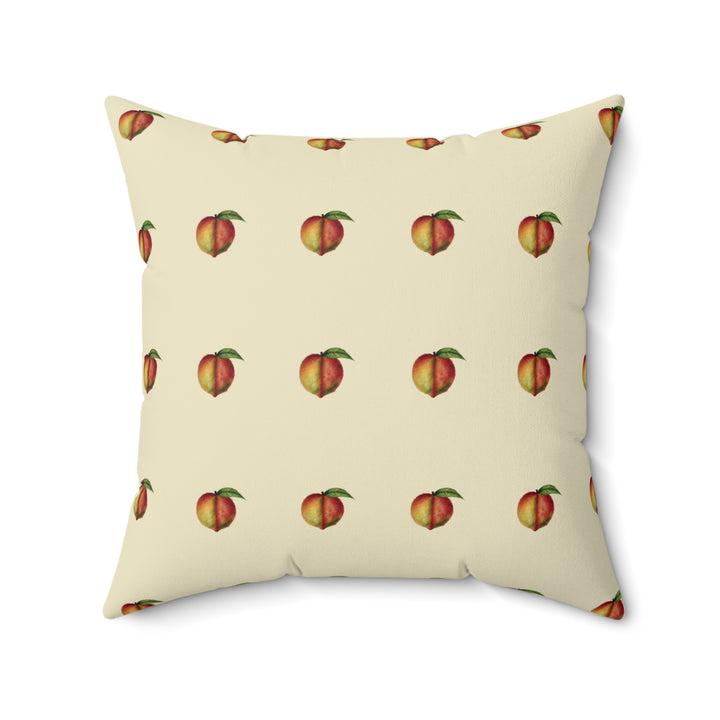 Peaches Faux Suede Square Pillow