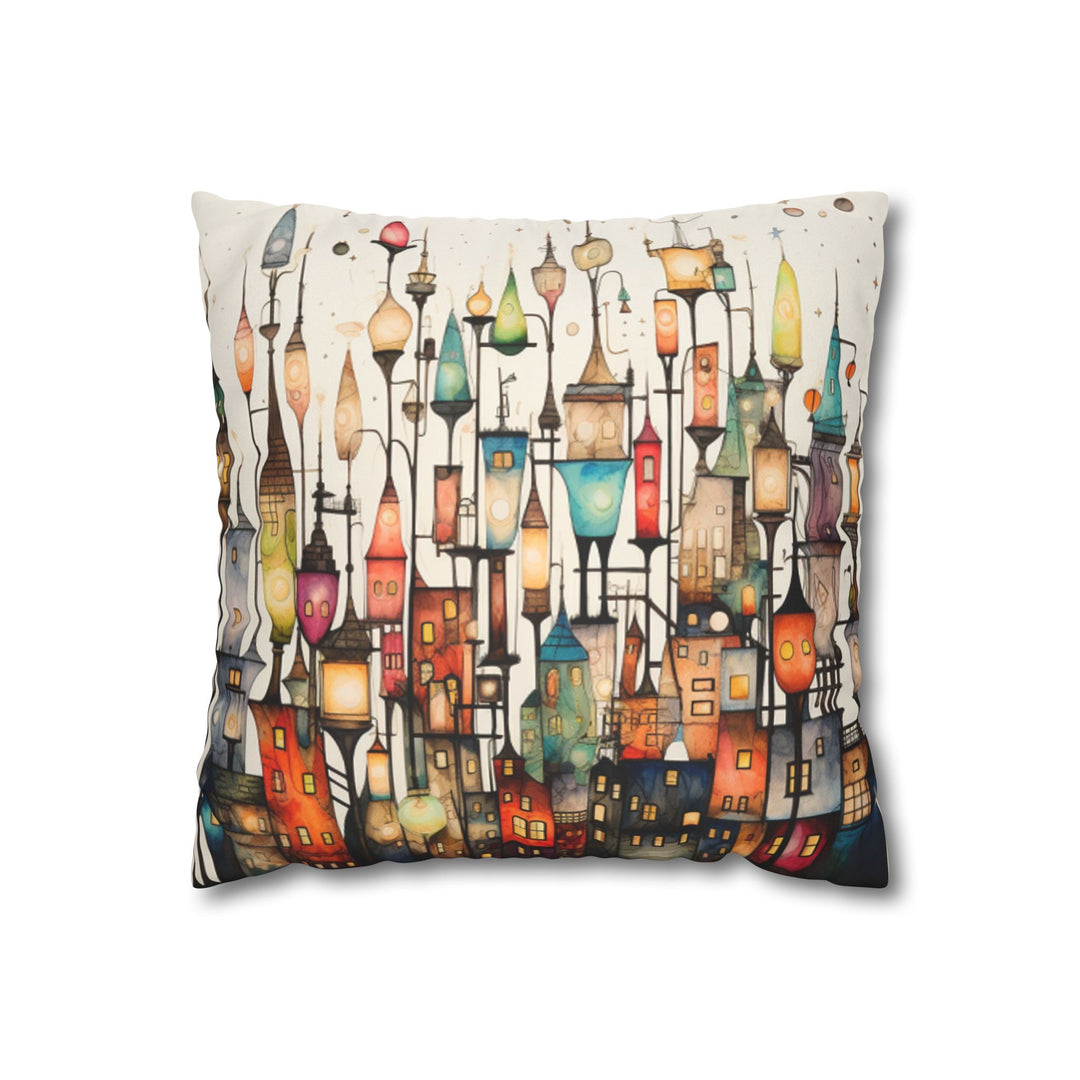 Whimsical City Lights Pillow Case