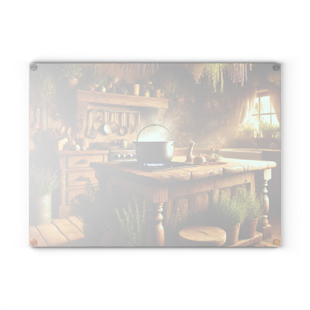 Country Kitchen Glass Cutting Board