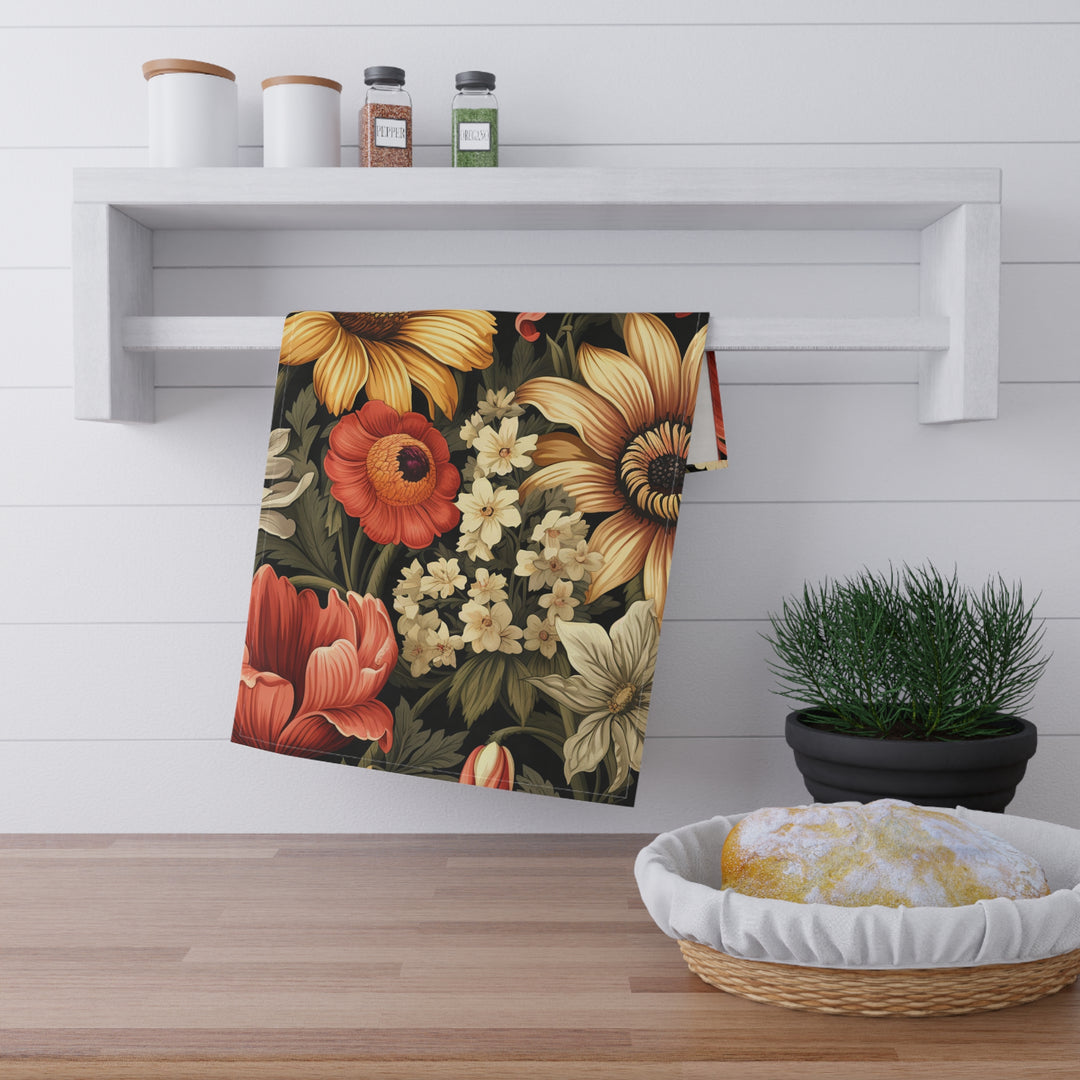 Country Flowers Kitchen Towel