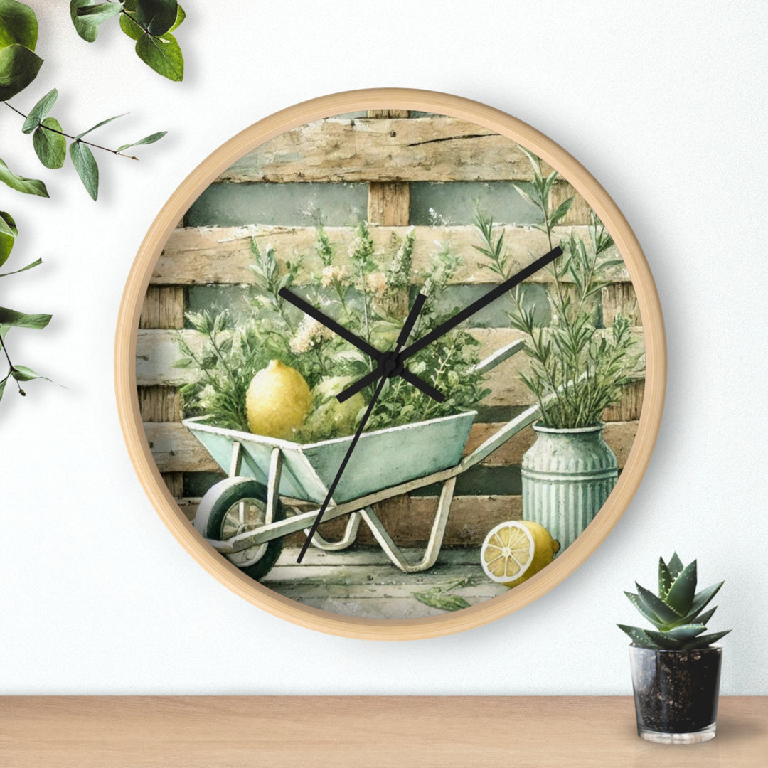 Herbs and Lemons Wall Clock