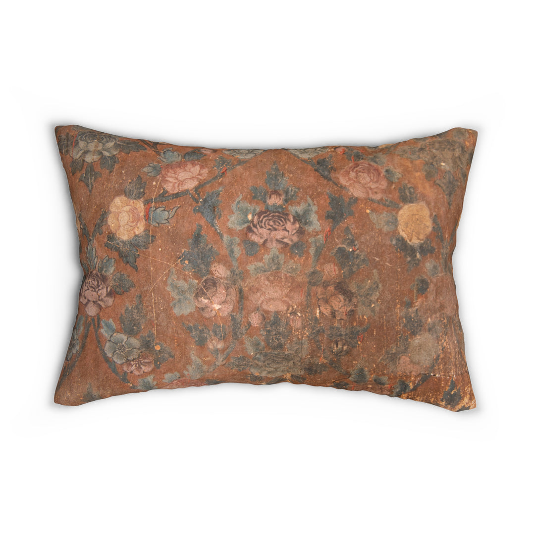 Rust and Rose Spun Polyester Lumbar Pillow