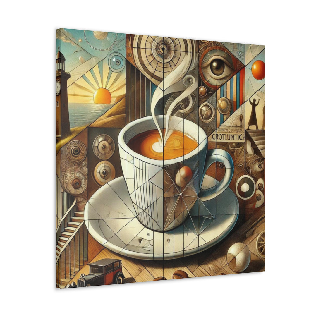 Abstract Coffee Time Canvas Gallery Wraps