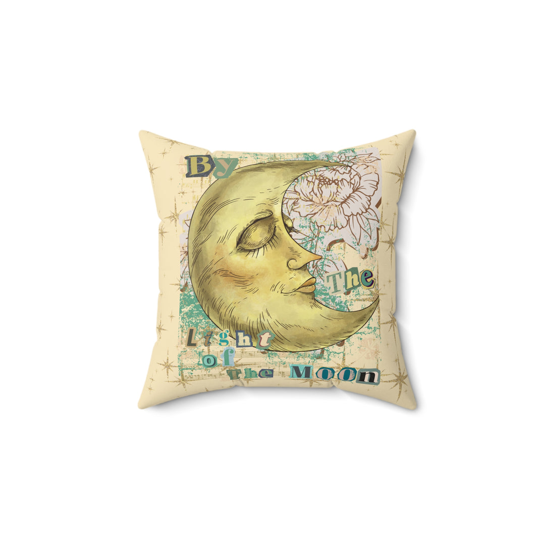 Light of the Moon Faux Suede Square Pillow