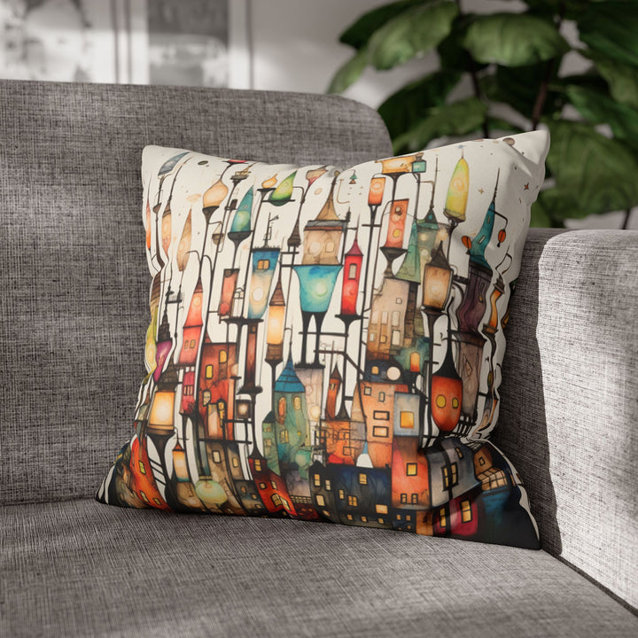 Whimsical City Lights Pillow Case