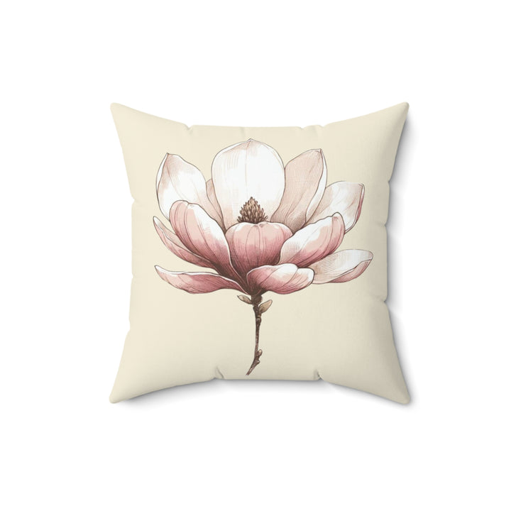 Magnolia Faux Suede Square Pillow