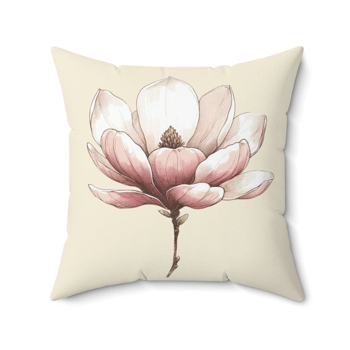 Magnolia Faux Suede Square Pillow