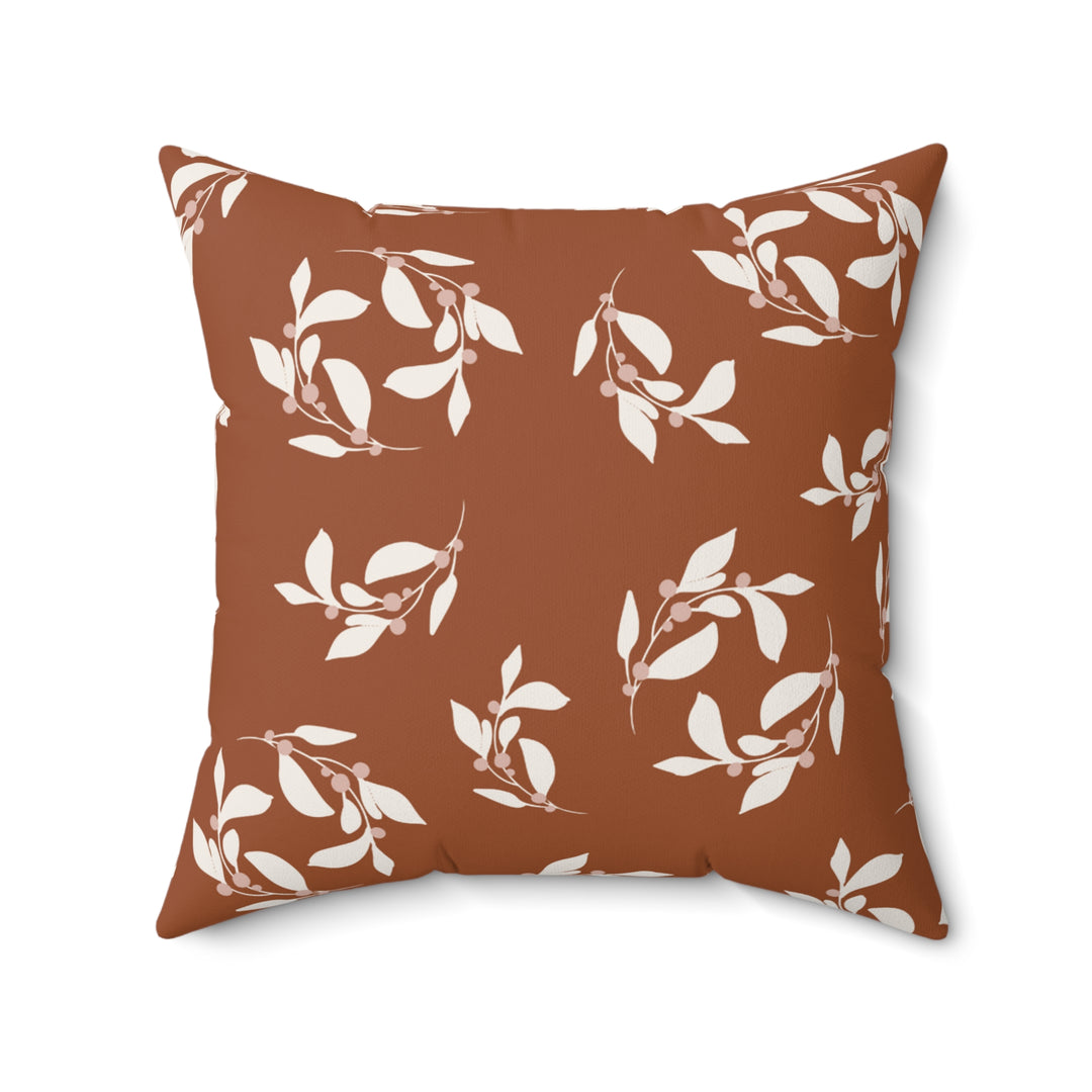 Warm Home Faux Suede Square Pillow