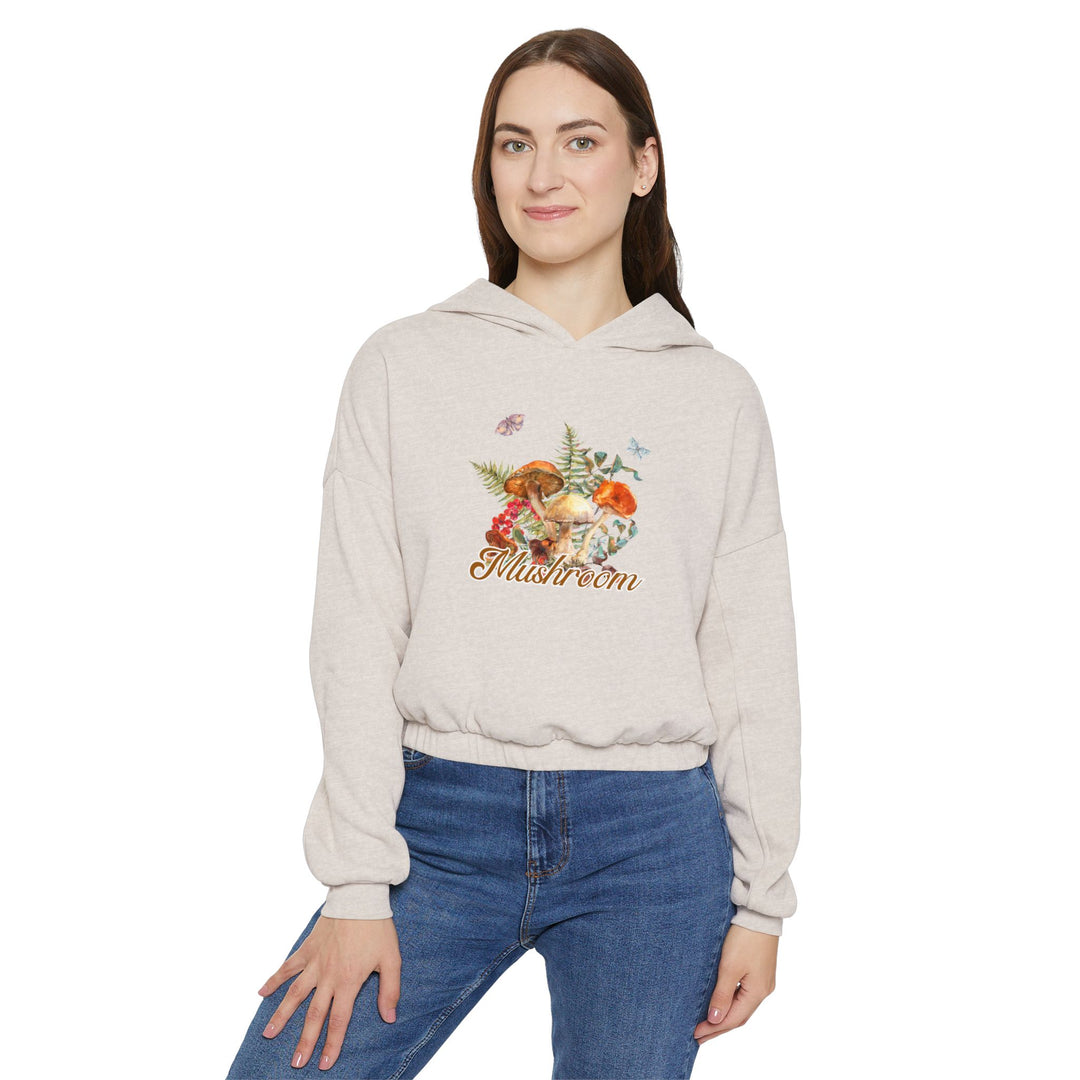 Mushroom Women's Cinched Bottom Hoodie