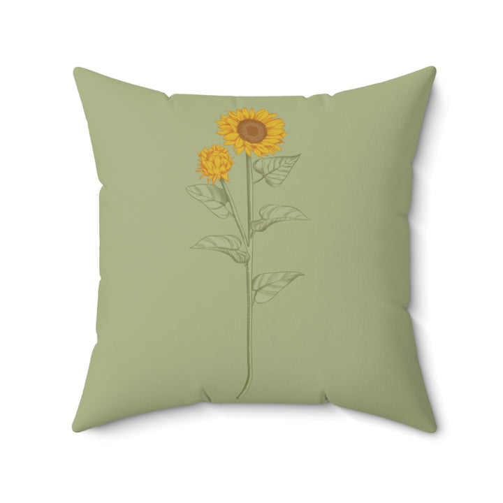 Sunflower Spun Polyester Square Pillow