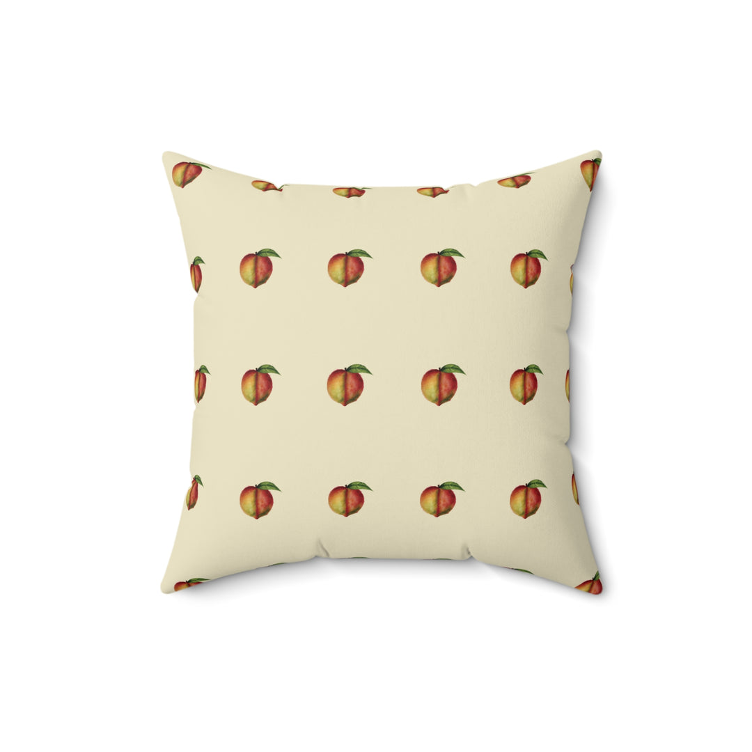 Peaches Faux Suede Square Pillow