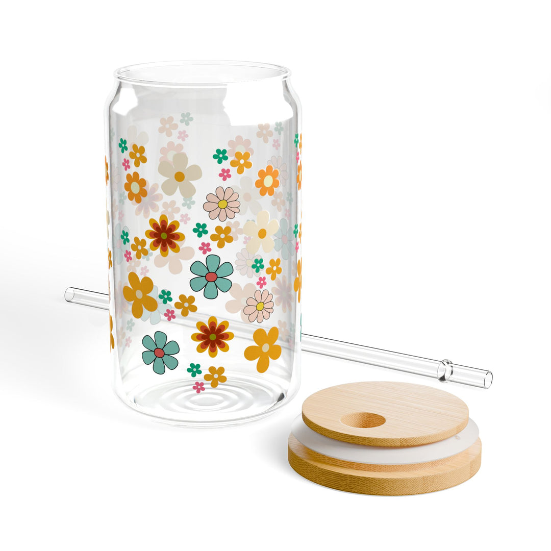 Flower Power Sipper Glass, 16oz